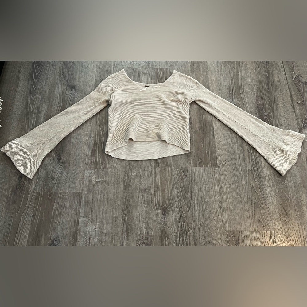 Free People Starman V Pullover Top In Ivory. - Picture 3 of 8